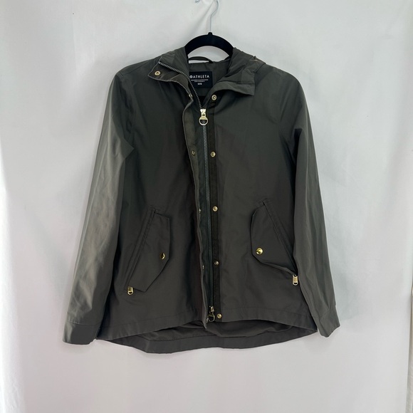 Athleta Surto Waterproof Jacket in Mountain Olive Green Size XXSmall - Picture 3 of 13